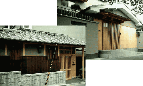 北玄関と、西玄関