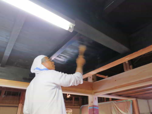 天井板洗い