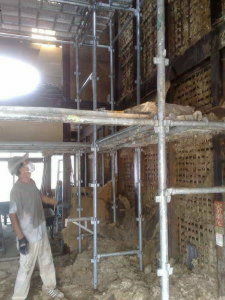 壁土撤去・解体後葛石/ ●