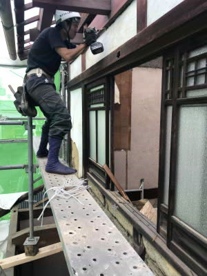 外壁化粧材取付