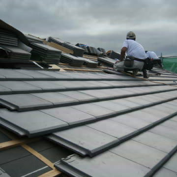 工事写真　瓦葺