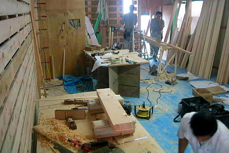 作業中の工事現場