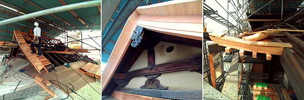 野地板張 | 破風取付 | 茅負取付